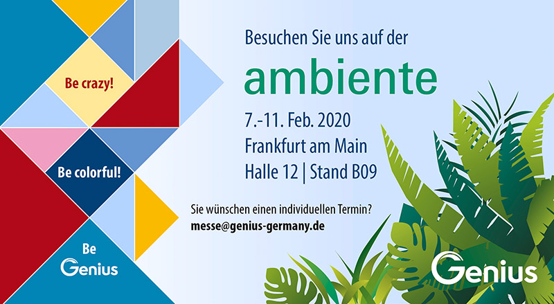 News ambiente 290120 kl - Genius auf der ambiente Frankfurt